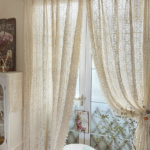 Fuley Macrame Crochet Cotton Curtain